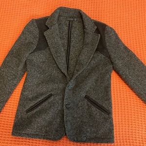 Zara Man sz 38 sport coat black & gray